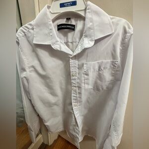 Kids White Button Down Shirt by Louis Raphael